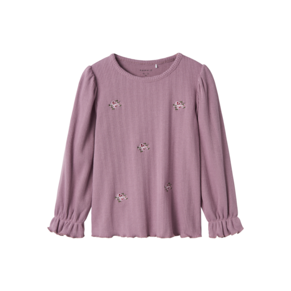 NAME IT Langærmet Bluse Treasure Elderberry