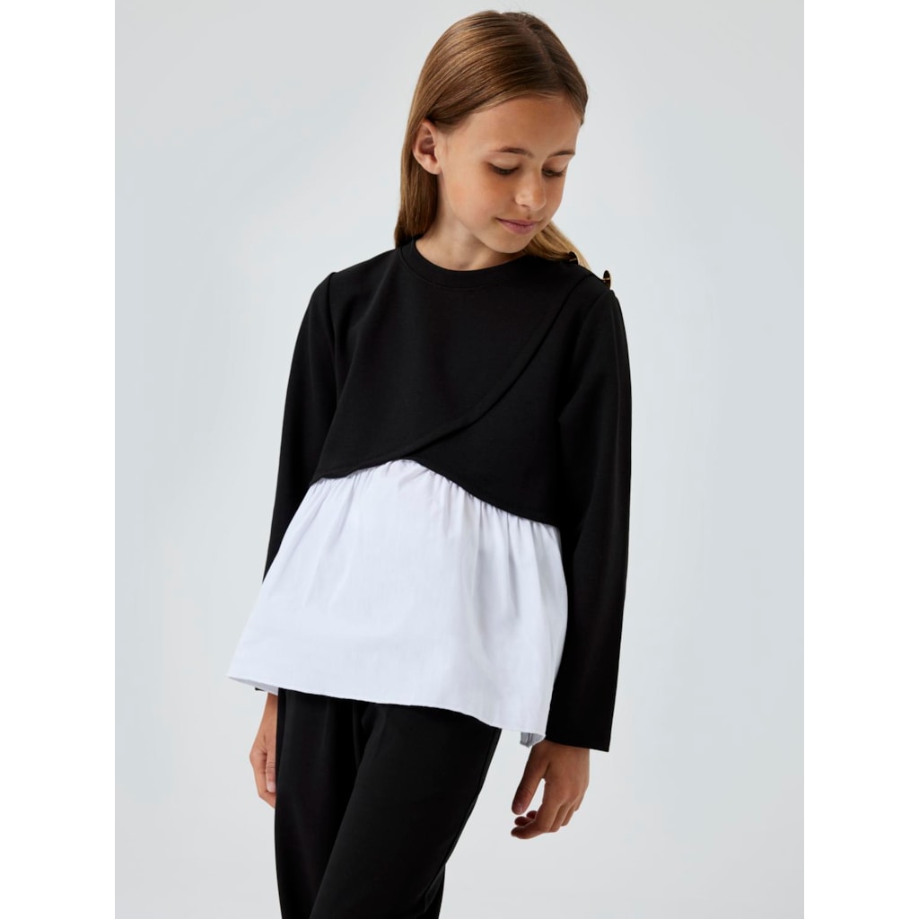 NAME IT Nellia Langærmet bluse Black NAME IT Nellia Langærmet bluse Black