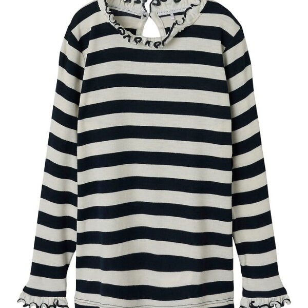 Name It Bluse - NmfPrakula - Dark Sapphire/Bright White