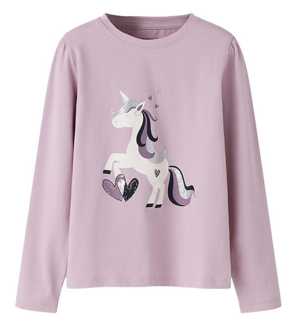 Name It Bluse - NmfTearta - Dawn Pink m. Enhjørning Name It Bluse - NmfTearta - Dawn Pink m. Enhjørning