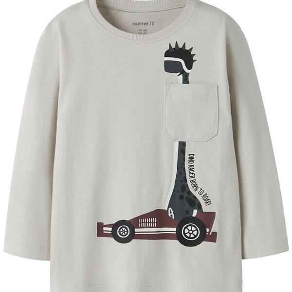 Name It Bluse - NmmVilian - Pumice Stone/Dino Racer