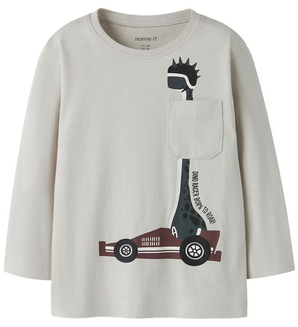 Name It Bluse - NmmVilian - Pumice Stone/Dino Racer