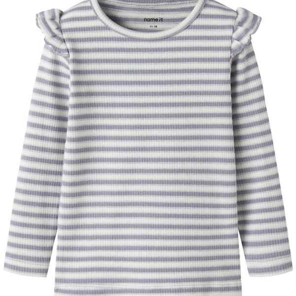 Name It Bluse - Rib - NmfTaias - Lavender Gray/ Cloud Dance