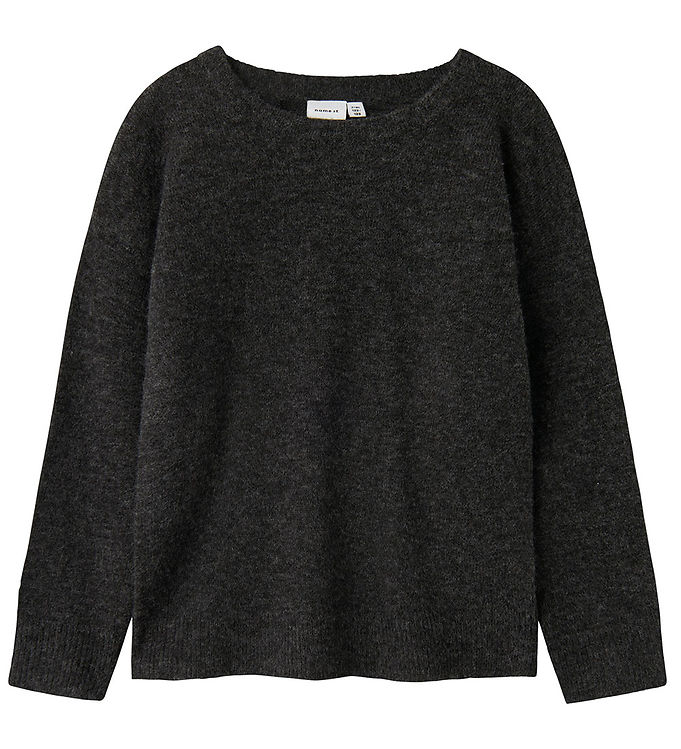 Name It Bluse - Strik - NkmTalils - Dark Grey Melange