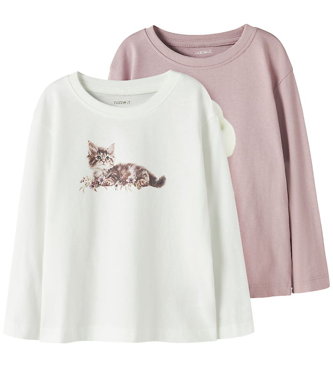 Name It Bluser - 2-pak - NmfVotea - Cloud Dancer/Keepsake Lilac Name It Bluser - 2-pak - NmfVotea - Cloud Dancer/Keepsake Lilac