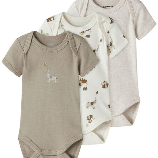 Name It Body k/æ - Noos - 3-pak - Jet Stream/Aluminu