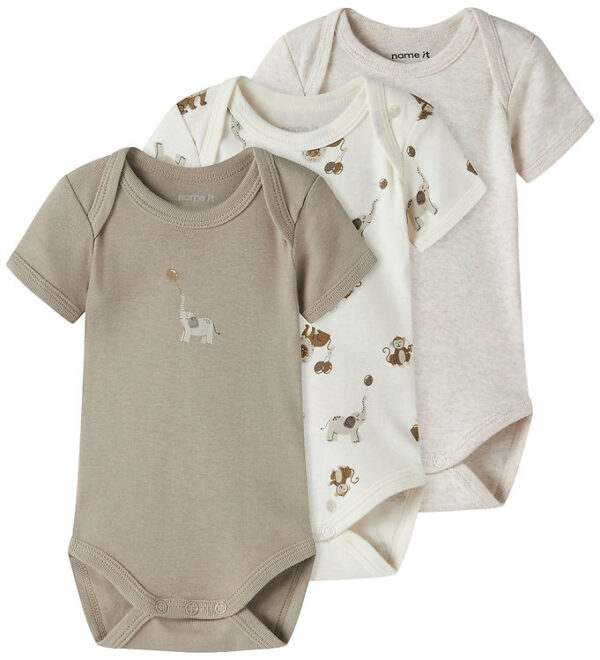 Name It Body k/æ - Noos - 3-pak - Jet Stream/Aluminu