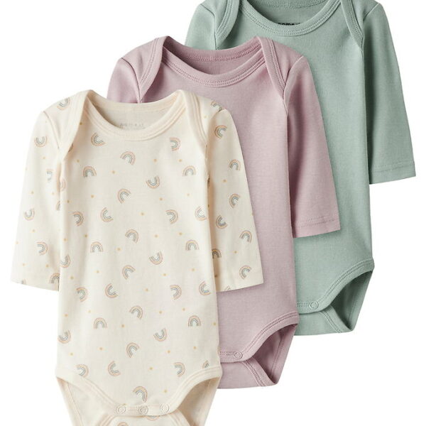 Name It Body - l/æ - 3-pak - Noos - NbfBody - Jet Stream/W/Burni