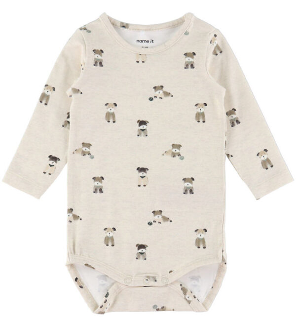 Name It Body l/æ - NbmTusher - Peyote Melange m. Print