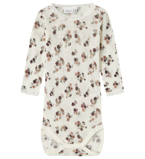 Name It Body l/æ - Uld - Noos - NbfWang - Snow White m. Hulmønst
