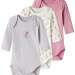 Name It Bodyer l/æ - 3-pak - Noos - NbfBody - Jet Stream/w/ Lila