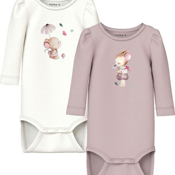 Name It Bodyer l/æ - NbfLotus - 2-pak - Cloud Dancer/Burnished Name It Bodyer l/æ - NbfLotus - 2-pak - Cloud Dancer/Burnished