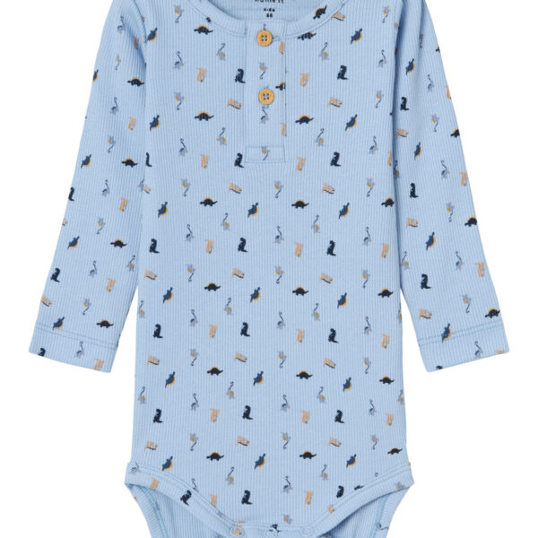 Name It Dabbu Body med Dino - Chambray Blue - 86 cm
