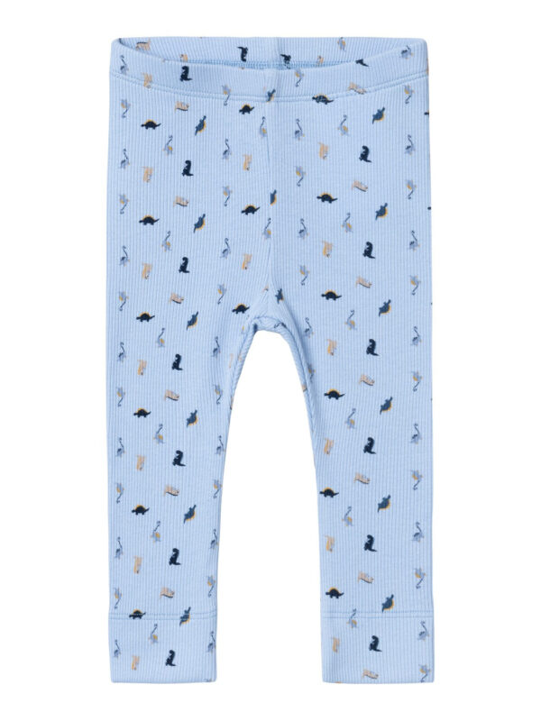 Name It Dabbu Leggings med Dino - Chambray Blue - 86 cm
