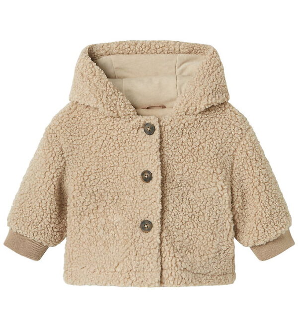 Name It Fleecejakke - Teddy - NbnMilo - Pure Cashmere