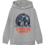 Name It Hættetrøje - NkmArt - Stranger Things - Grey Melange
