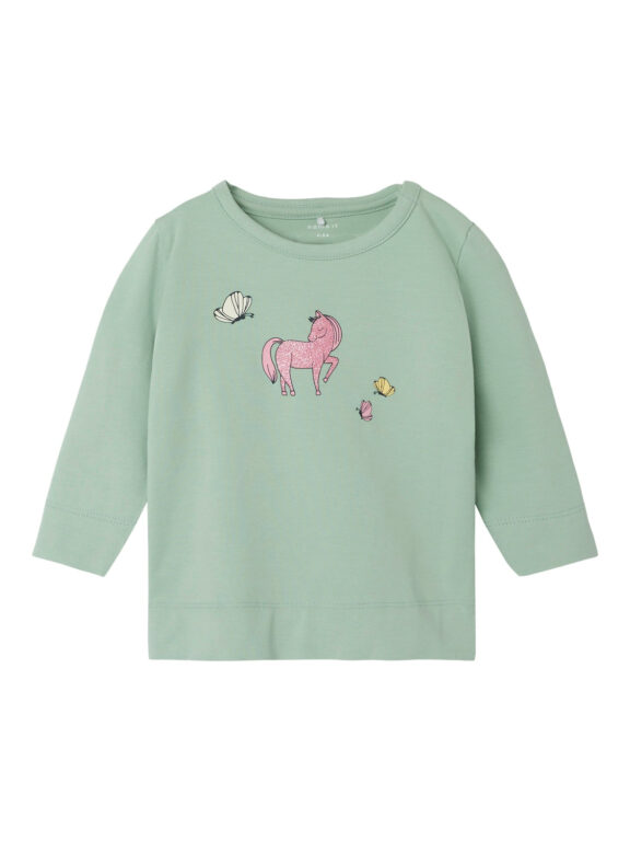 Name It Jennia Bluse - Silt Green - 56 cm