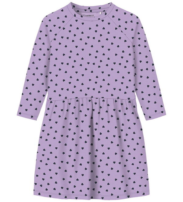 Name It Kjole - NmfPbelle - Lavendula/Heart In Dark Sapphire