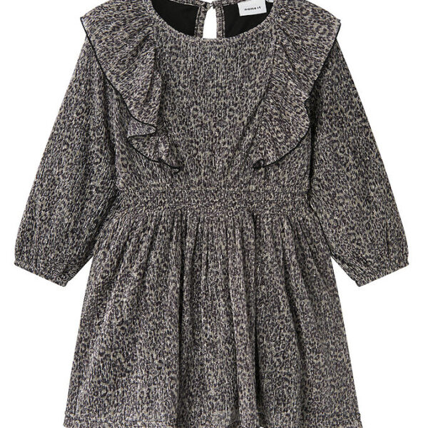 Name It Kjole - NmfRisari - Black/Leo