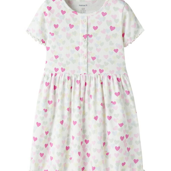 Name It Kjole - NmfVemia - Cloud Dancer/Random Heart