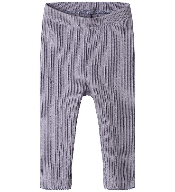 Name It Legging - Rib - NbfDemi - Lavender Gray