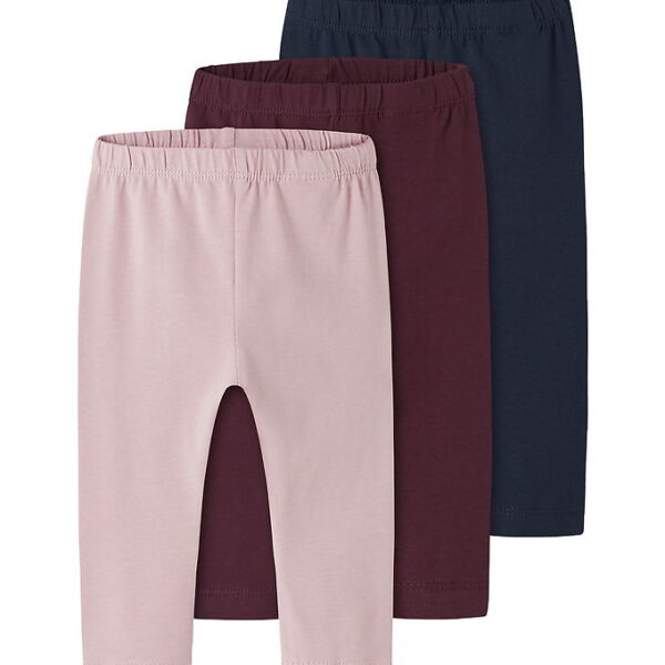 Name It Leggings - 3-pak - NbfVuvivian - Burnished Lilac/Fig/Nav
