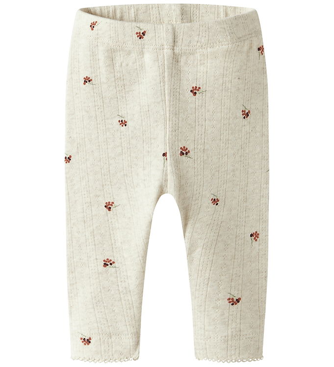 Name It Leggings - Hulmønster - NbfBerries - Peyote Melange