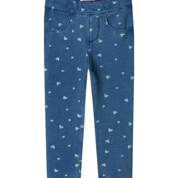Name It Leggings - Noos - NmfSalli - Medium Blue Denim/Hearts