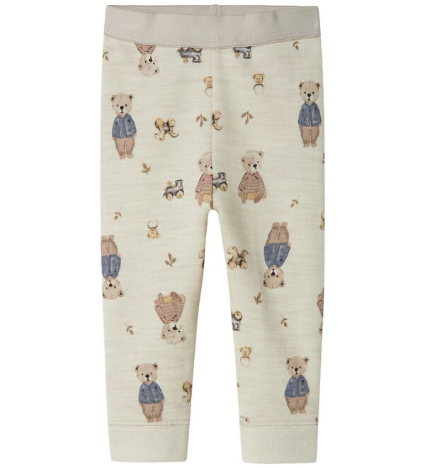 Name It Leggings - Uld - NbnWup - Peyote Melange/Bear