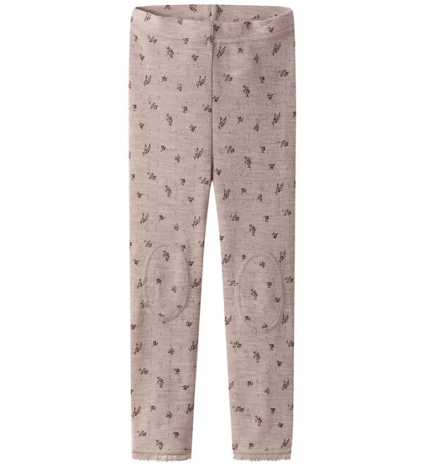 Name It Leggings - Uld - Noos - nmfWang - Shadow Gray/Small flow