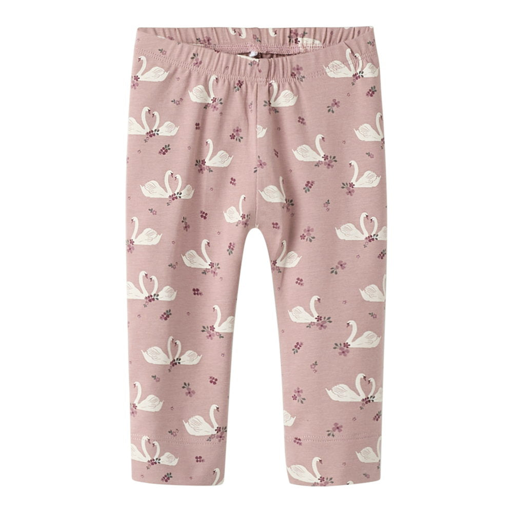 Name It Leggins Med Svane Print, Str. 56-92 Name It Leggins Med Svane Print, Str. 56-92