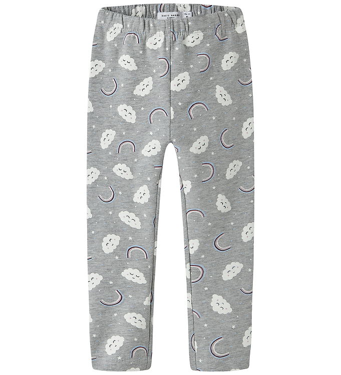 Name It Leggins - NmfDavina - AOP - Grey Melange/Rainbow Clouds Name It Leggins - NmfDavina - AOP - Grey Melange/Rainbow Clouds