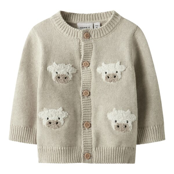 Name It Lional Strik Cardigan - Peyote Melange - 50 cm