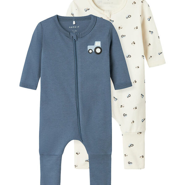 Name It Natdragt - Noos - 2-pak - NbmNightsuit - Jet Stream