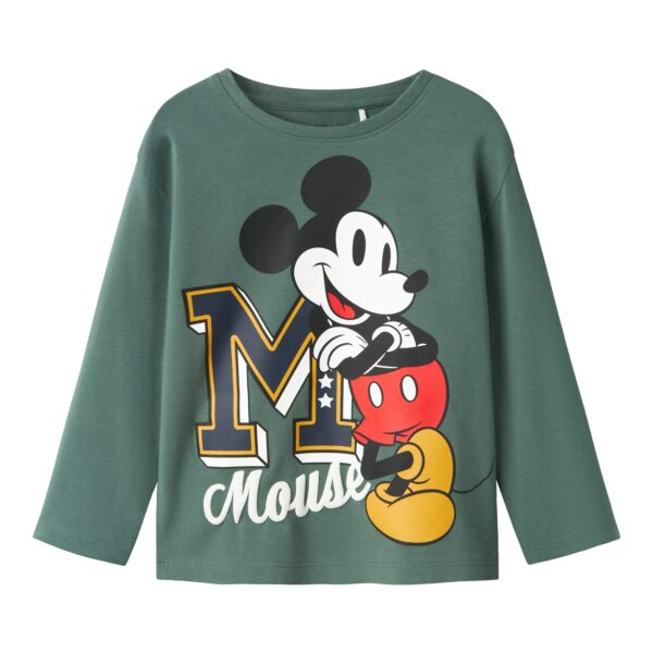 Name It Nayel Mickey Mouse sweat shirt- Dark Forest - 86 cm
