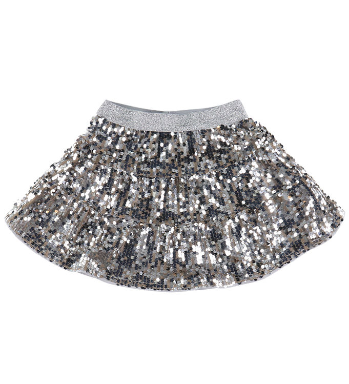 Name It Nederdel - NkfRiscing - Silver m. Palietter