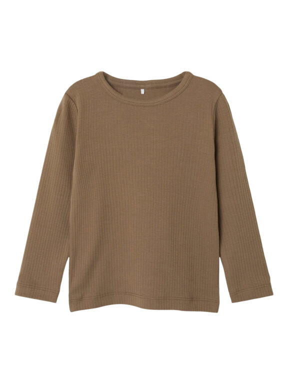 Name It Noe Slim Bluse - Walnut - 86 cm
