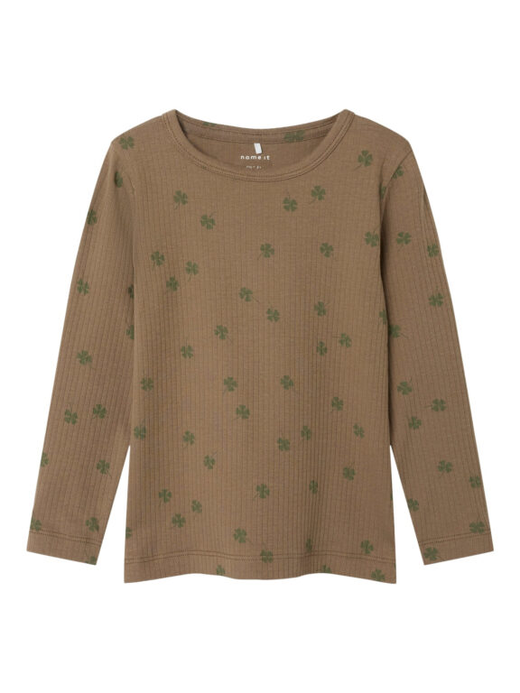 Name It Noellus Slim Bluse - Walnut - 86 cm