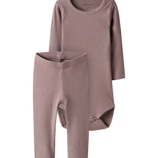 Name It Sæt - Body l/æ/ Leggings - Deauville Mauve/DEAUVILLE MA
