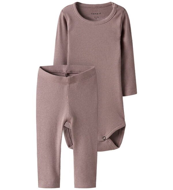 Name It Sæt - Body l/æ/ Leggings - Deauville Mauve/DEAUVILLE MA