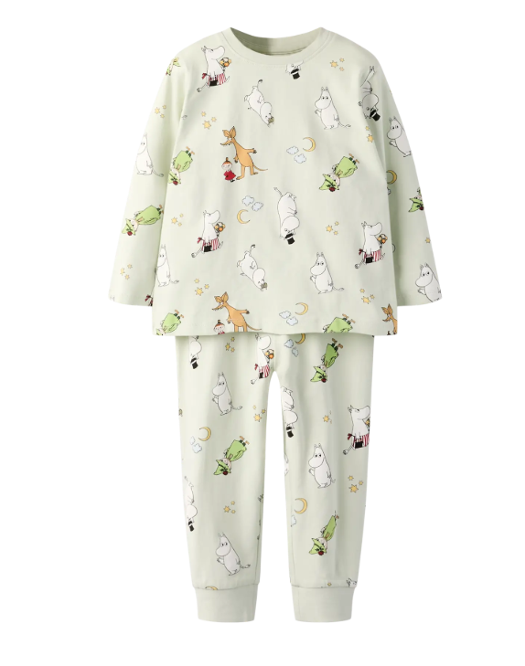 Name It Semol Moomin Natsæt - Pale Aqua - 92 cm