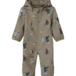 Name It Softshelldragt m. Fleece - NbnAlfa08 - Silver Mink/GO