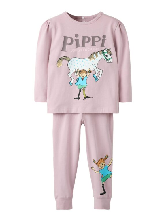 Name It Soleim Pippi Natsæt - Keepsake Lilac - 92 cm