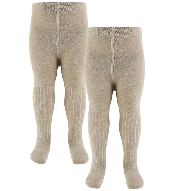 Name It Strømpebukser - Rib - Noos - NknPantyhose - 2-pak - Pure