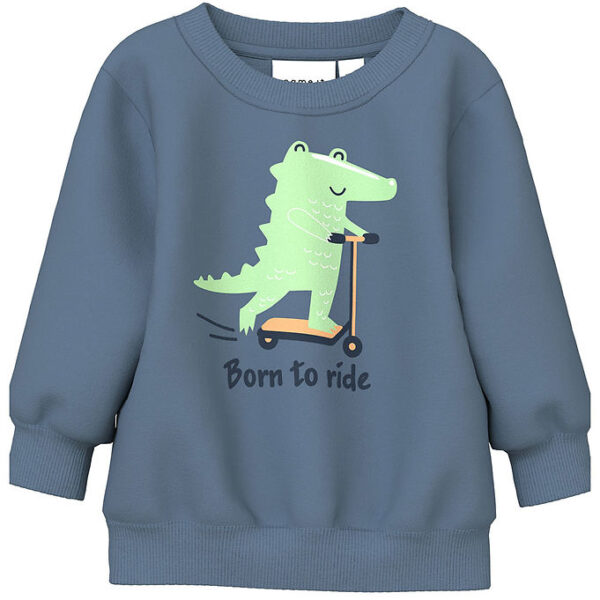 Name It Sweatshirt - NbmVonne - China Blue/Born to ride