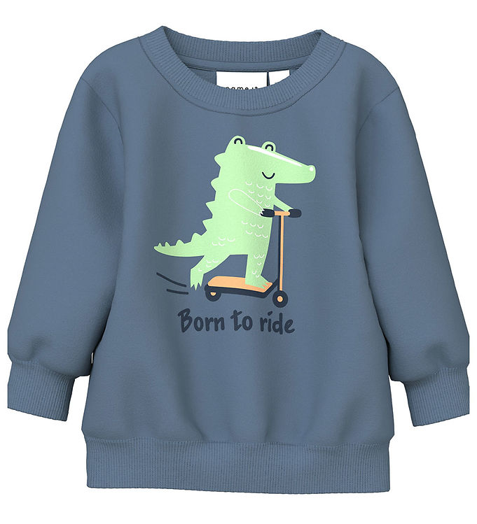 Name It Sweatshirt - NbmVonne - China Blue/Born to ride Name It Sweatshirt - NbmVonne - China Blue/Born to ride