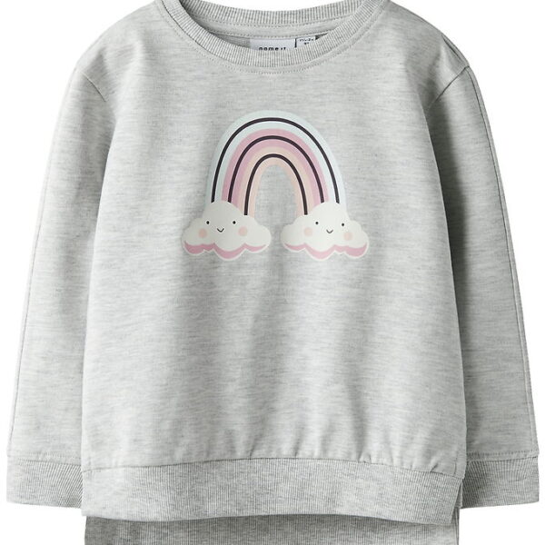 Name It Sweatshirt - NmfBissine - Light Grey Melange Name It Sweatshirt - NmfBissine - Light Grey Melange