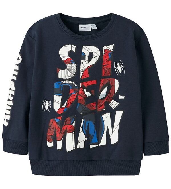 Name It Sweatshirt - NmmFloyd - Spider Man - Navy Blazer Name It Sweatshirt - NmmFloyd - Spider Man - Navy Blazer