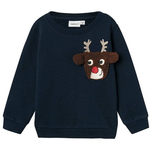 Name It Sweatshirt - NmmRsanta - Dark Sapphire