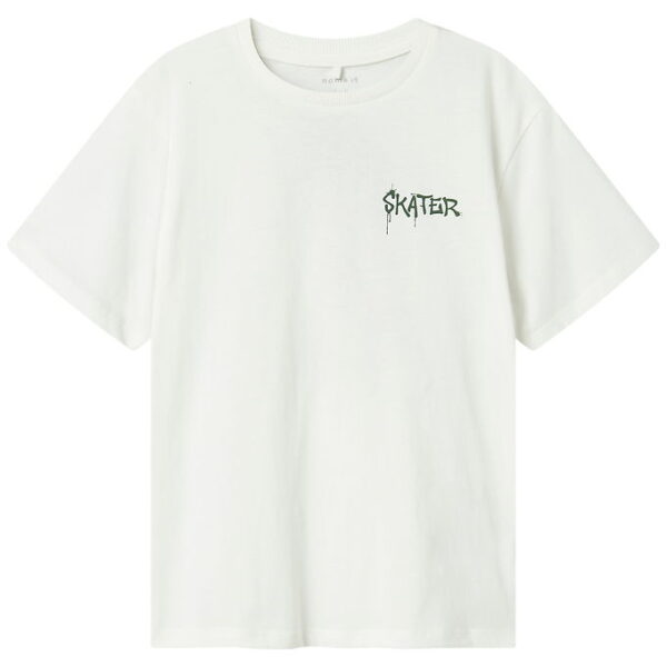 Name It T-shirt - NkmNotti - Cloud Dancer/Garden topiary